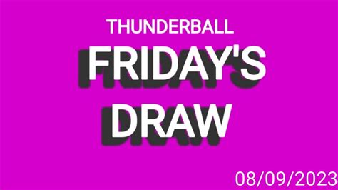 thunderball draw for tonight